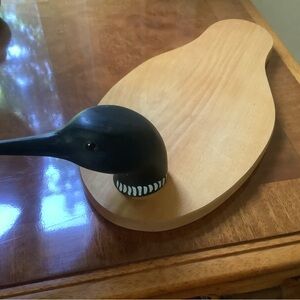 Hand carved duck charcuterie board